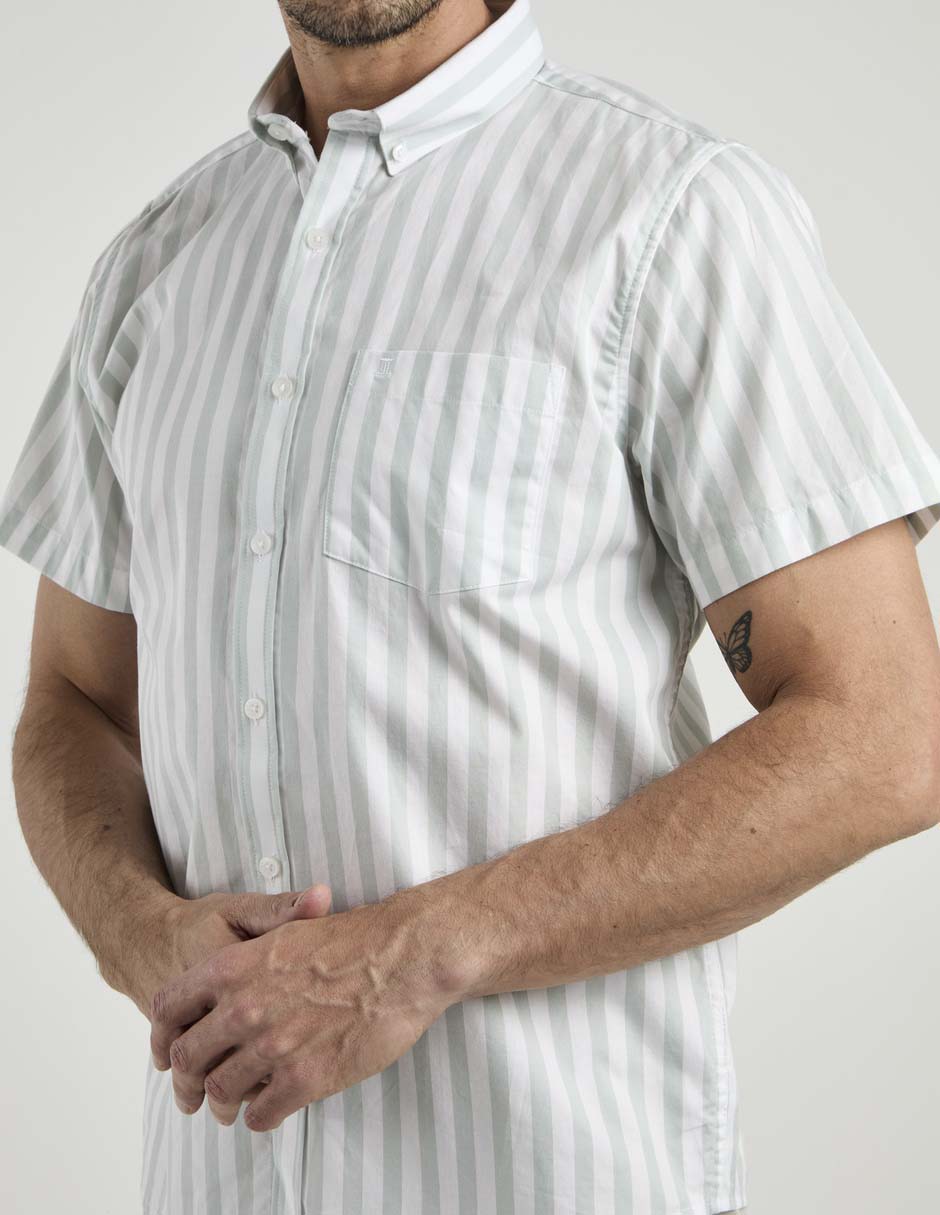 Camisa casual de algodón manga corta para hombre 4
