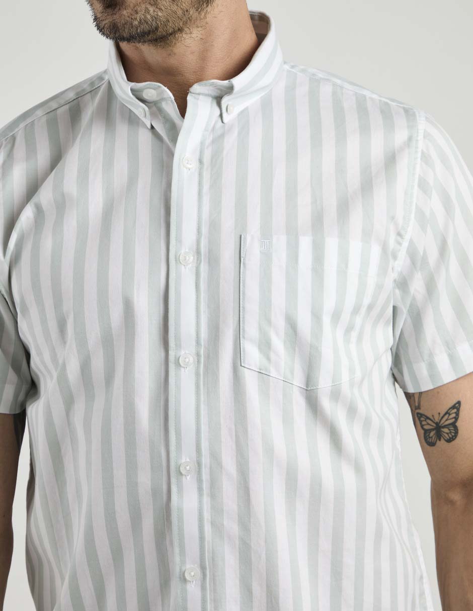 Camisa casual de algodón manga corta para hombre 5