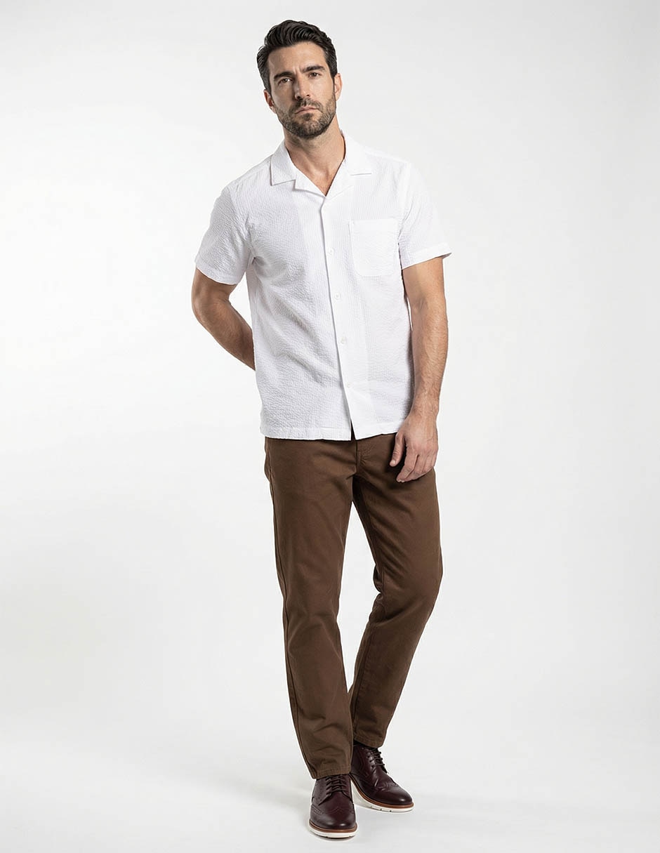 Camisa casual de algodón manga corta para hombre 3