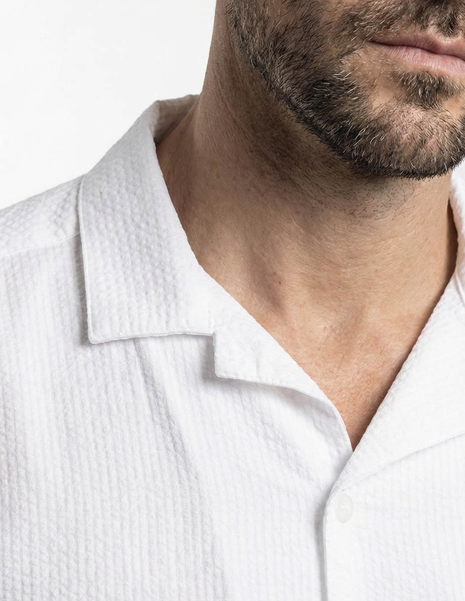 Camisa casual de algodón manga corta para hombre 4