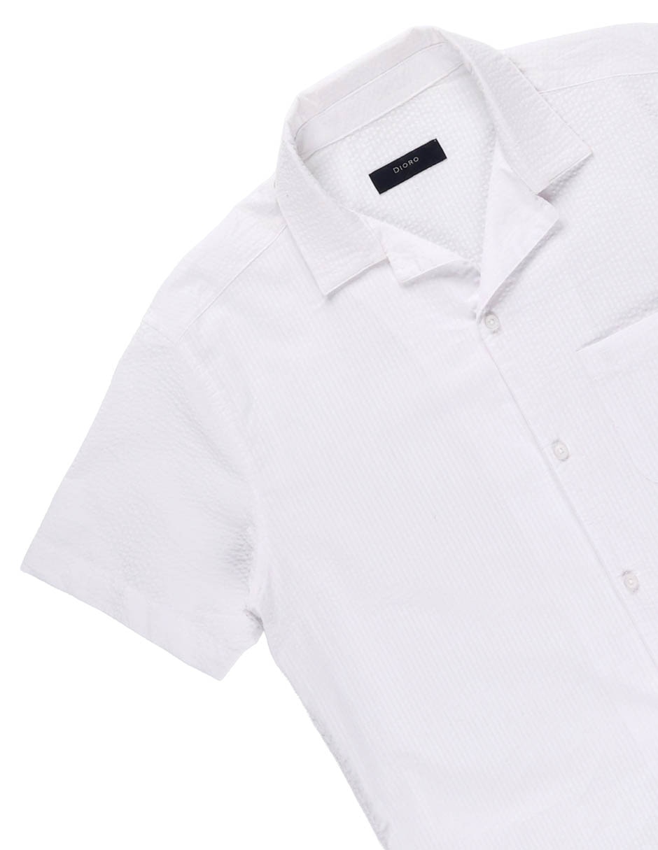 Camisa casual de algodón manga corta para hombre 5
