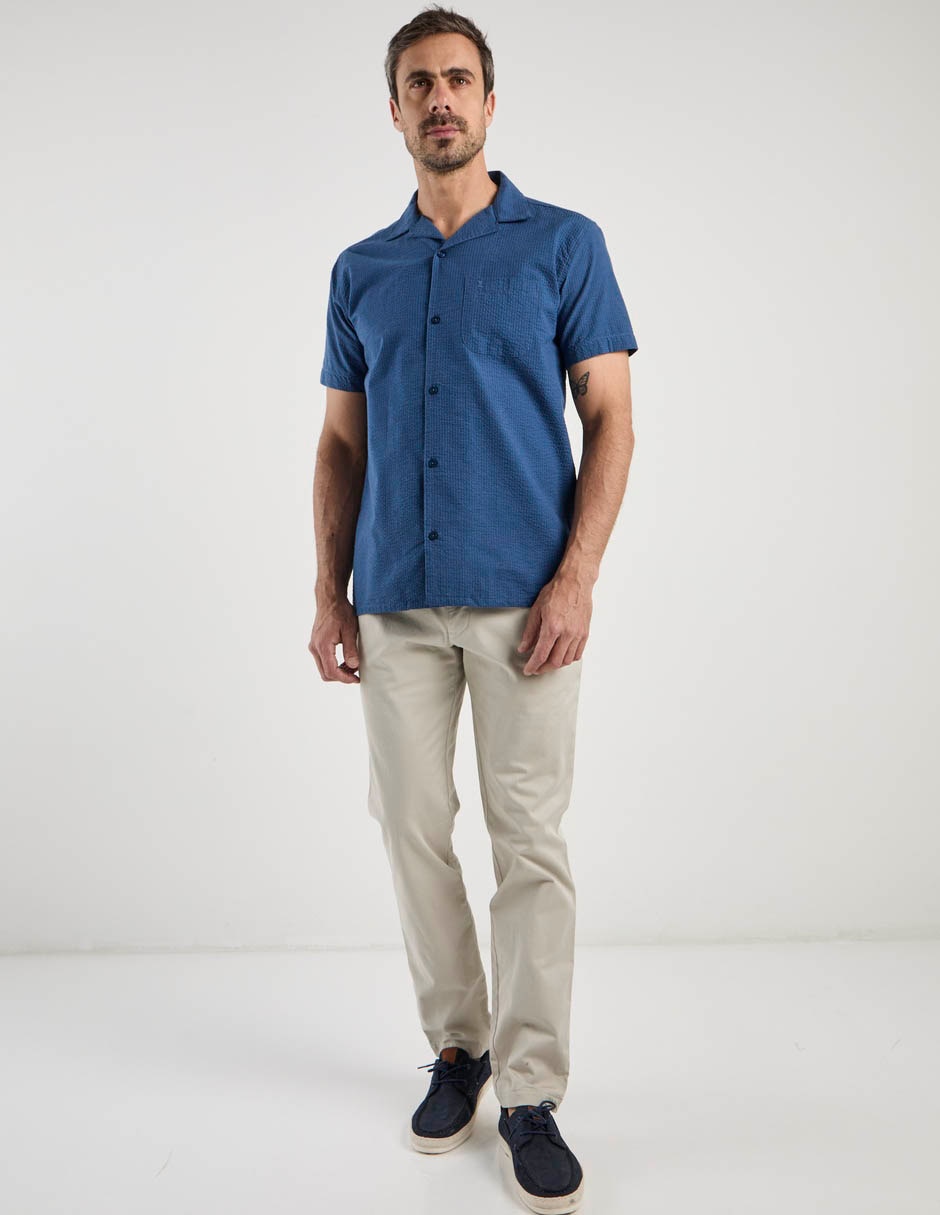 Camisa casual de algodón manga corta para hombre 3