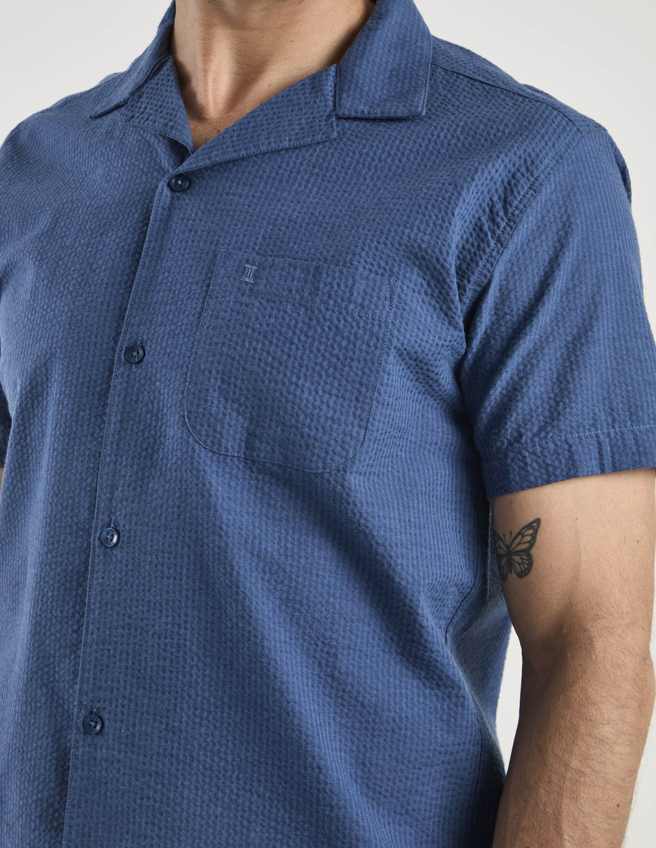 Camisa casual de algodón manga corta para hombre 4