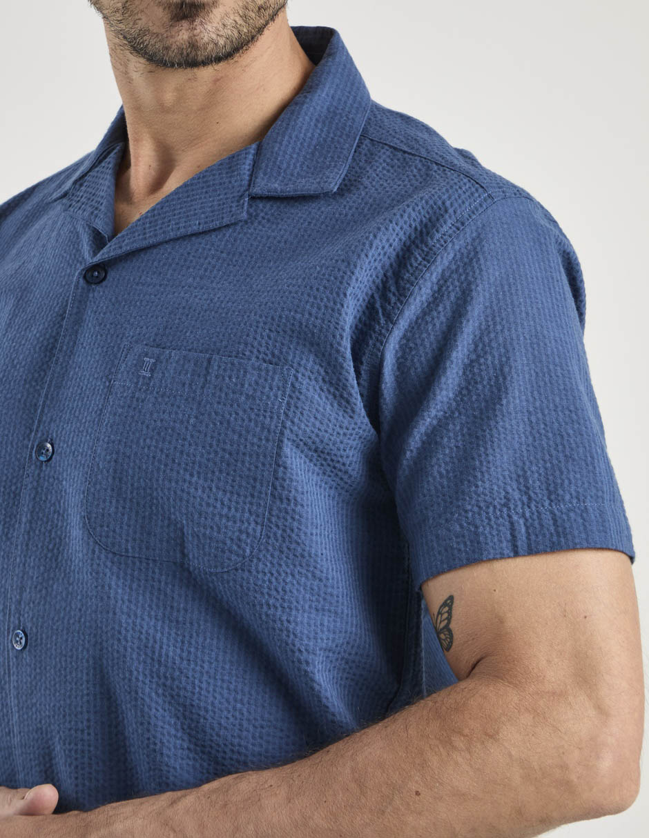 Camisa casual de algodón manga corta para hombre 5