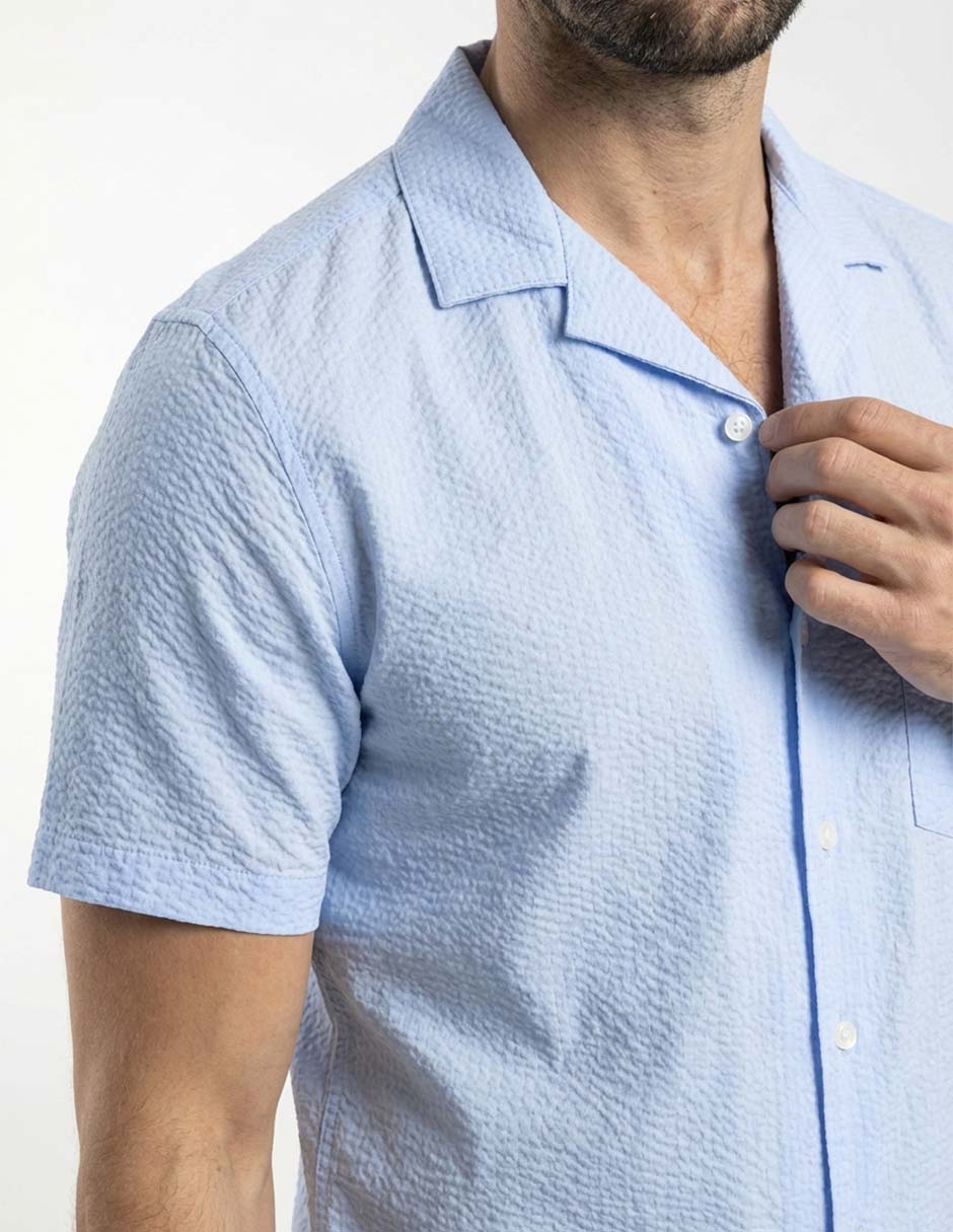 Camisa casual de algodón manga corta para hombre 4