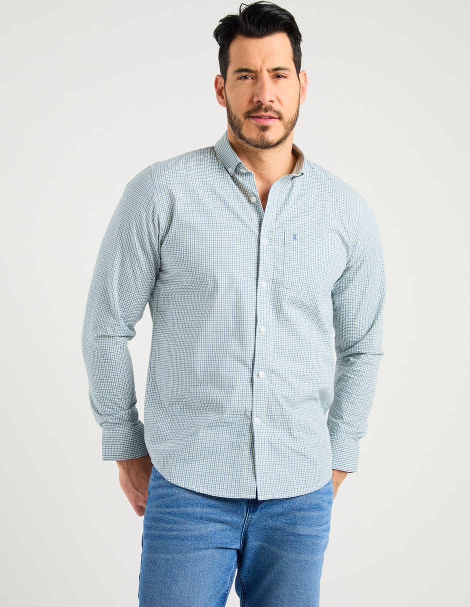 Camisa casual de algodón manga larga para hombre 2