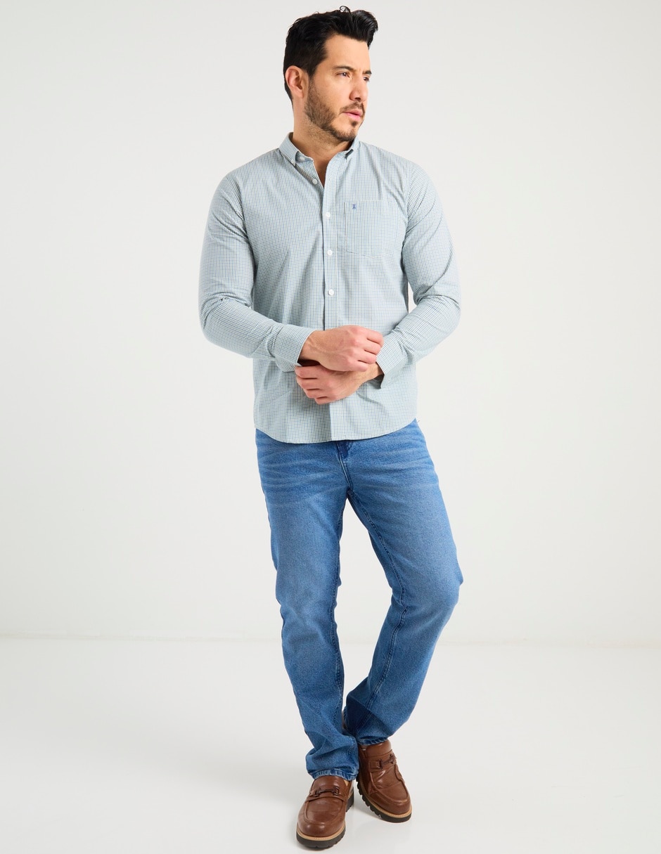 Camisa casual de algodón manga larga para hombre 3