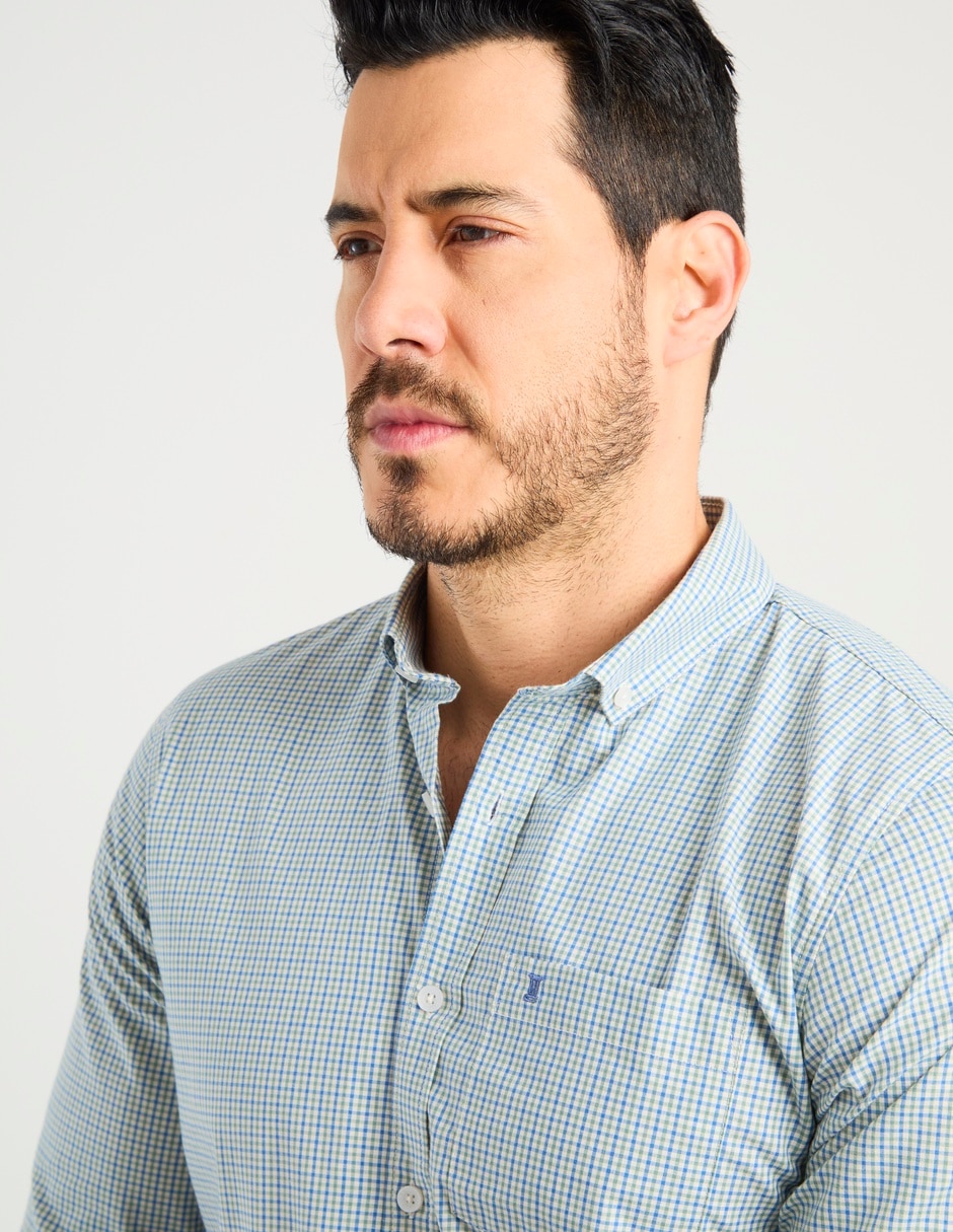 Camisa casual de algodón manga larga para hombre 4