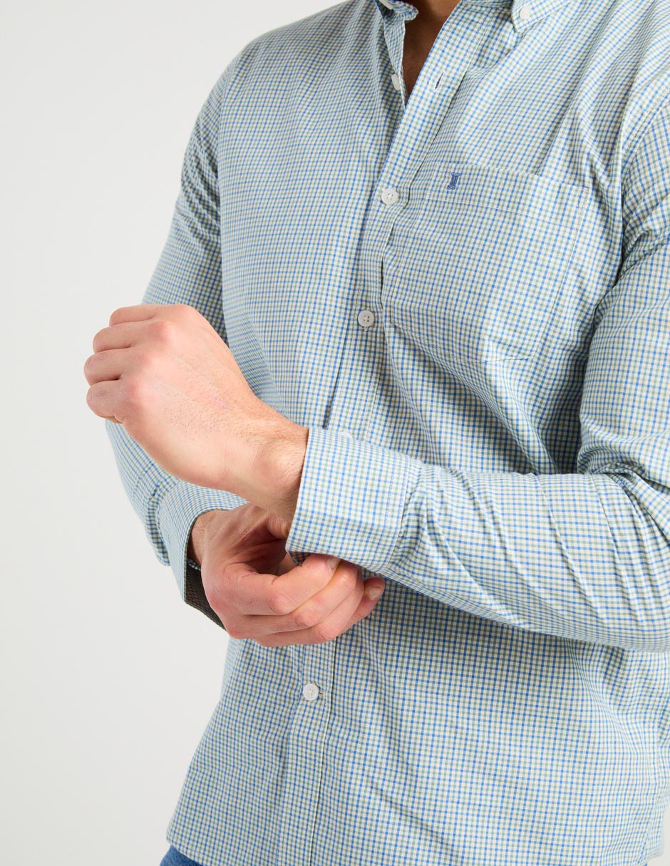 Camisa casual de algodón manga larga para hombre 5