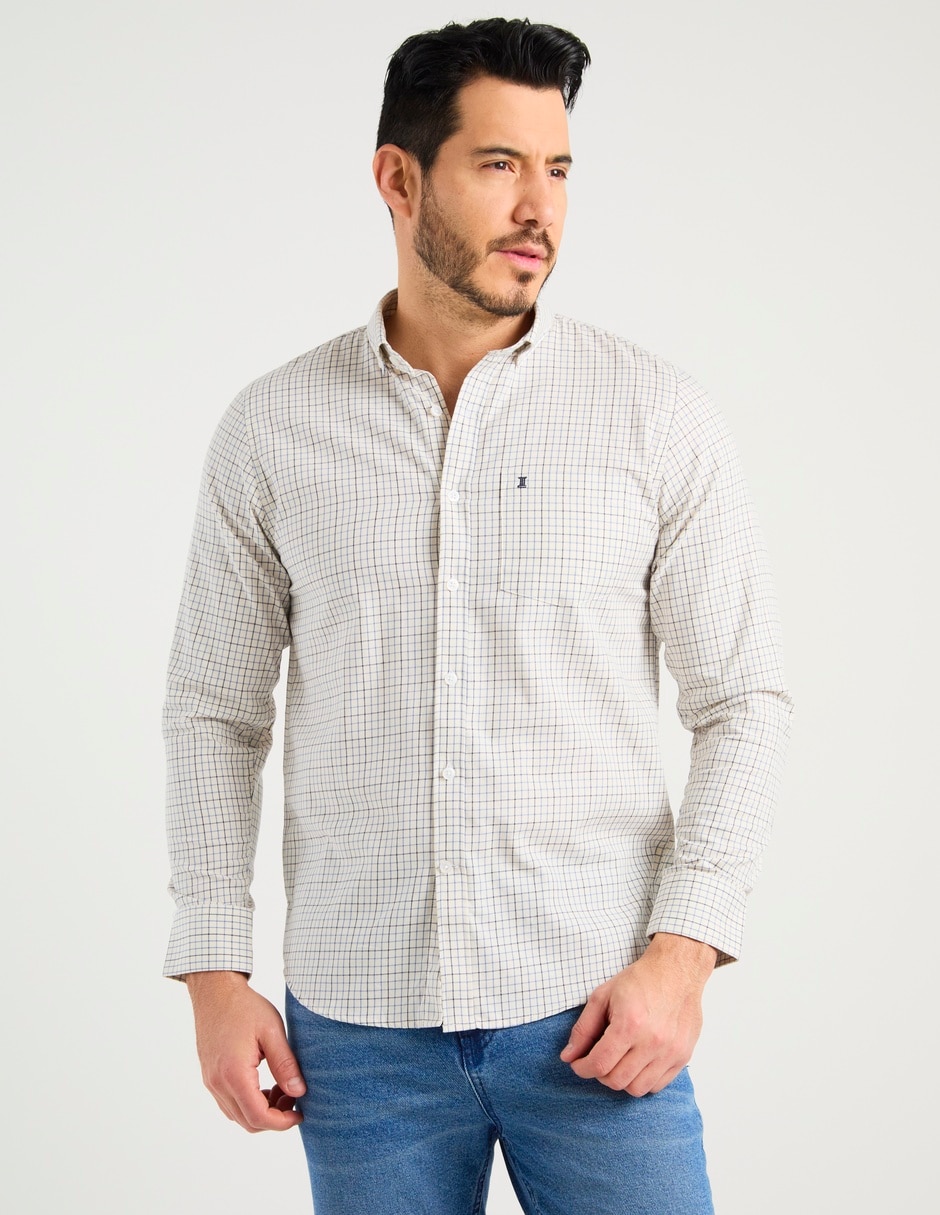 Camisa casual algodón manga larga para hombre 2
