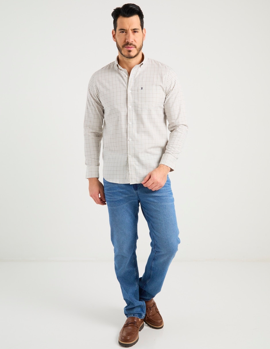 Camisa casual algodón manga larga para hombre 3