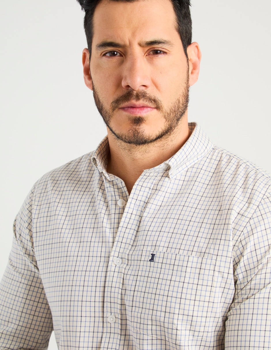 Camisa casual algodón manga larga para hombre 4