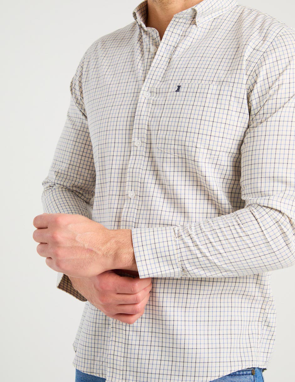 Camisa casual algodón manga larga para hombre 5