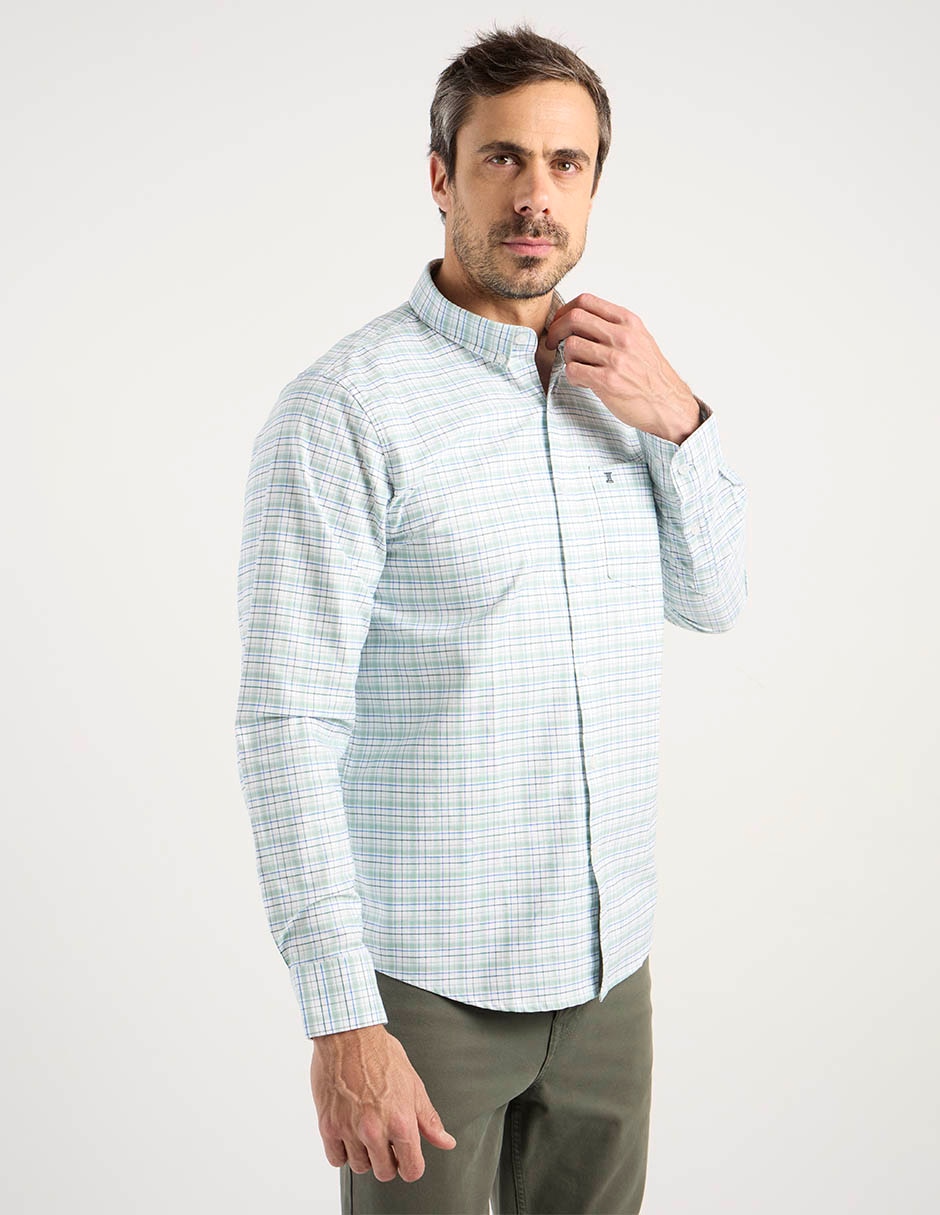 Camisa casual de algodón manga larga para hombre 2
