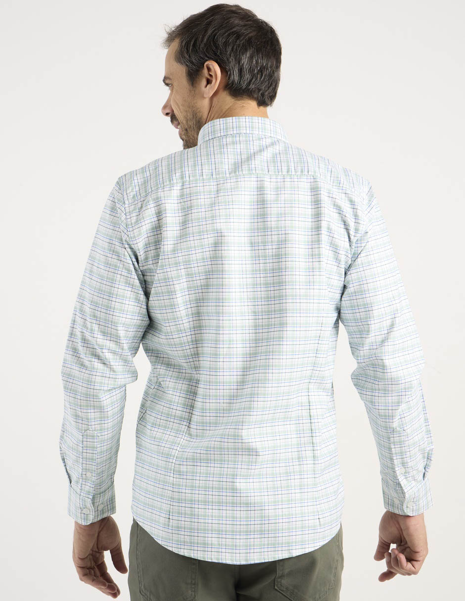Camisa casual de algodón manga larga para hombre 6