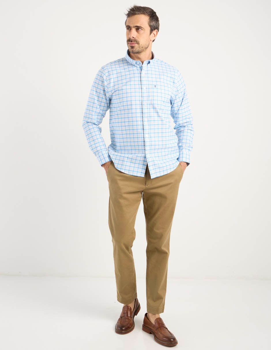 Camisa casual de algodón manga larga para hombre 3