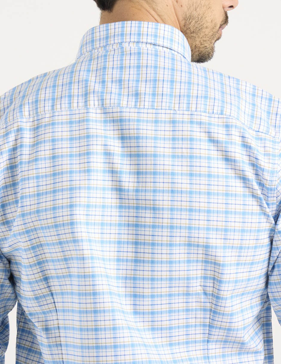 Camisa casual de algodón manga larga para hombre 5