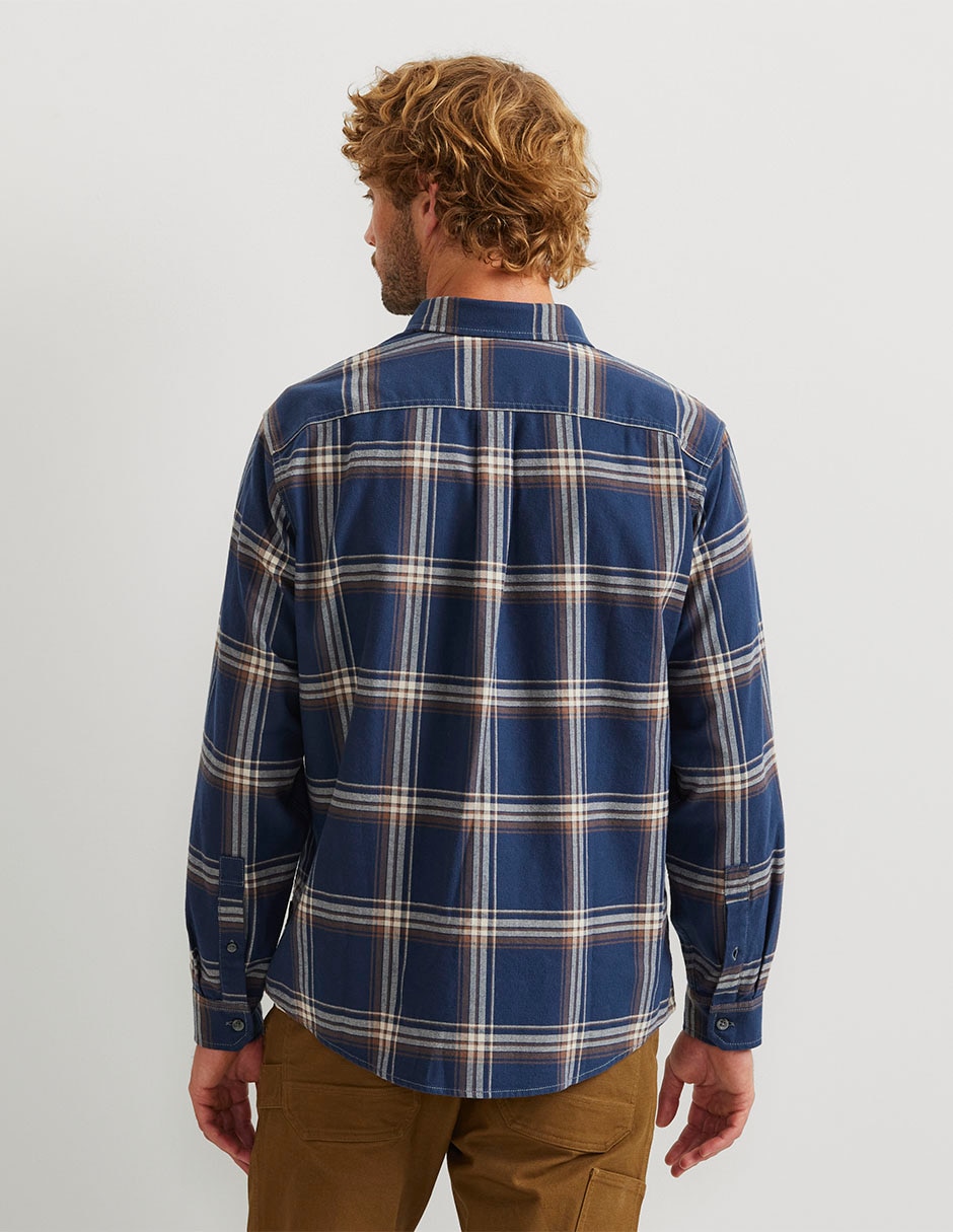 Camisa casual de algodón manga larga para hombre 2