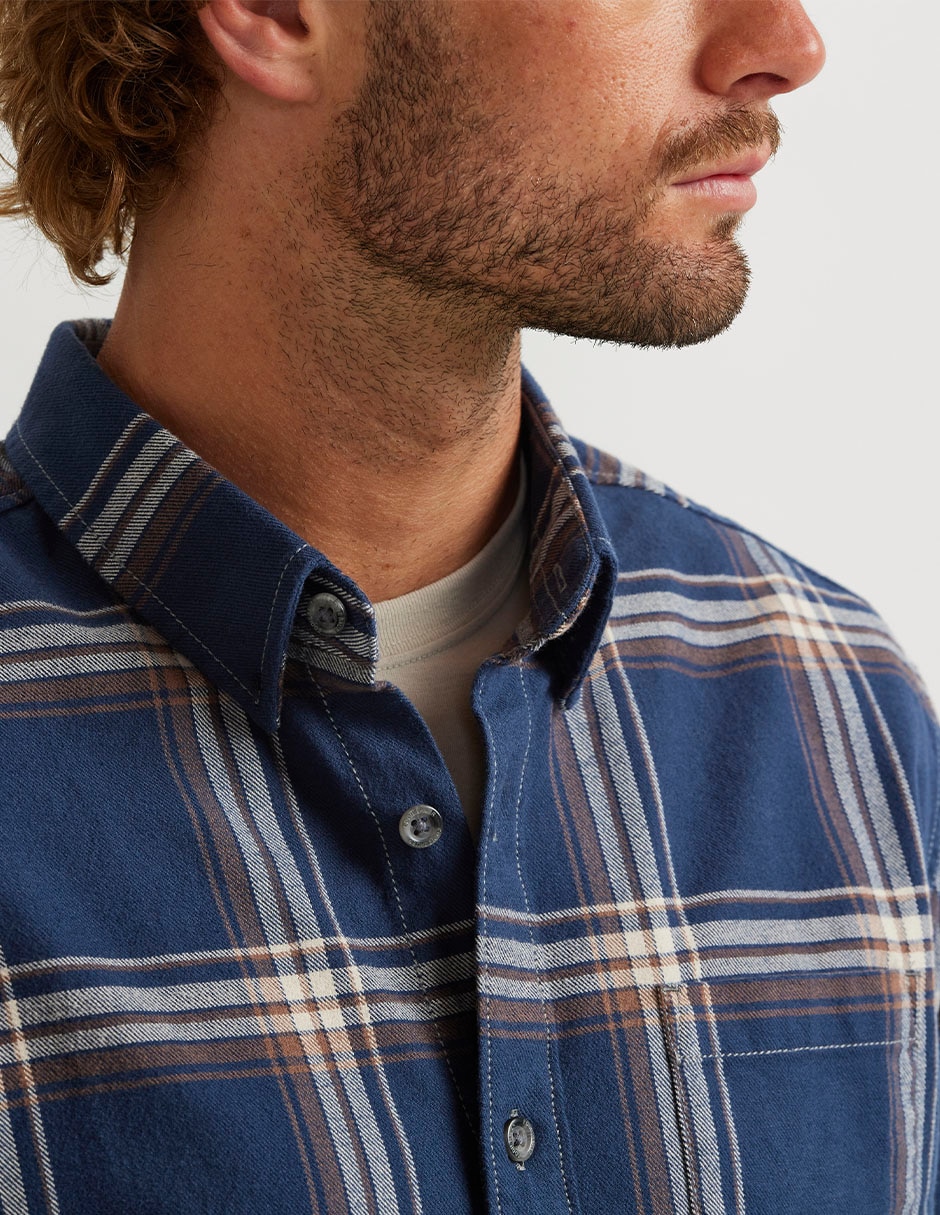 Camisa casual de algodón manga larga para hombre 3