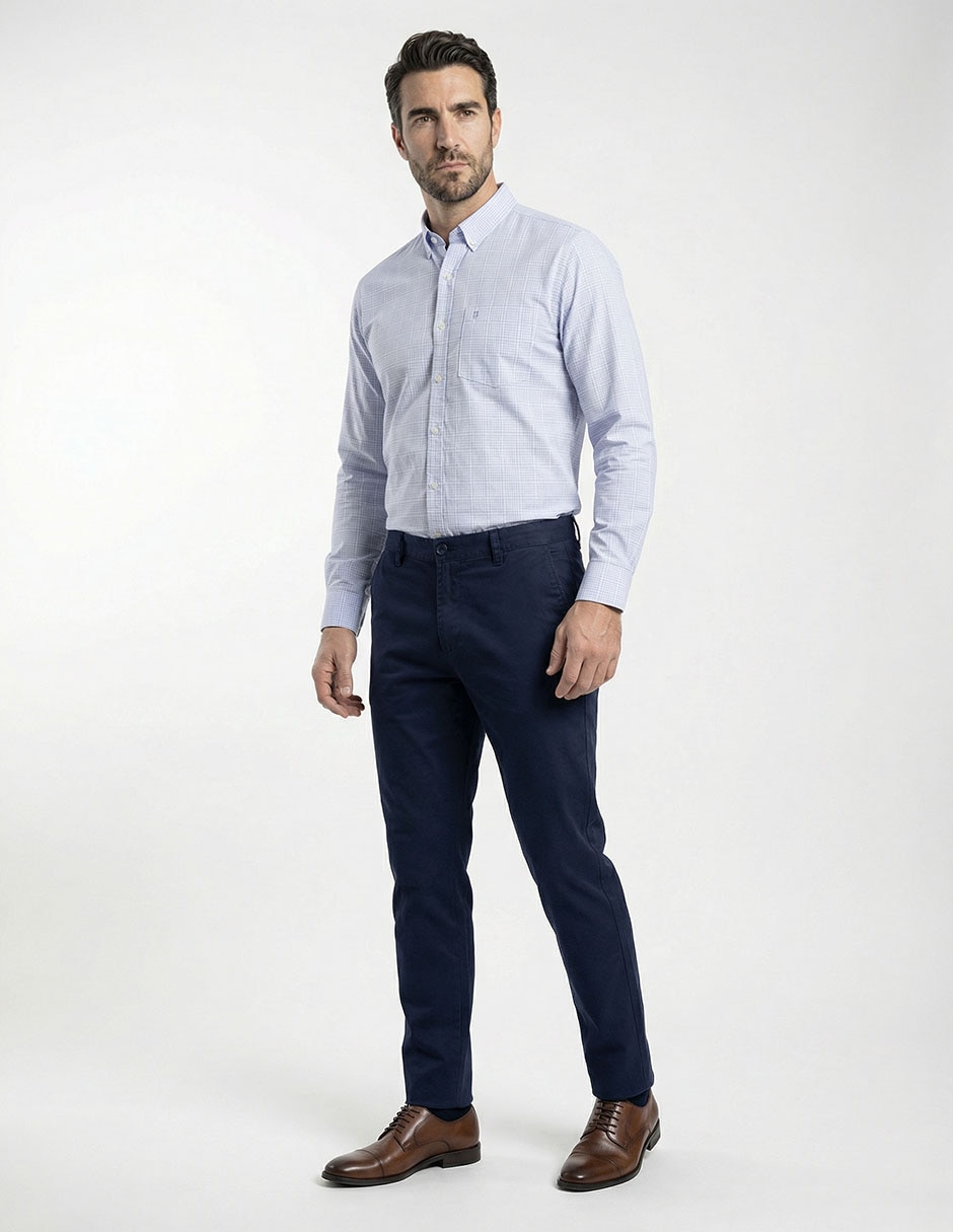 Camisa casual de algodón manga larga para hombre 4