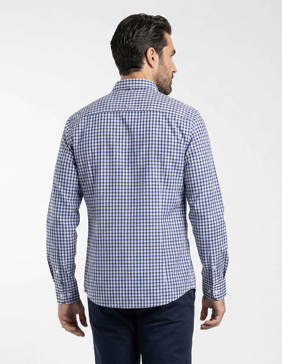 Camisa casual de algodón manga larga para hombre 2