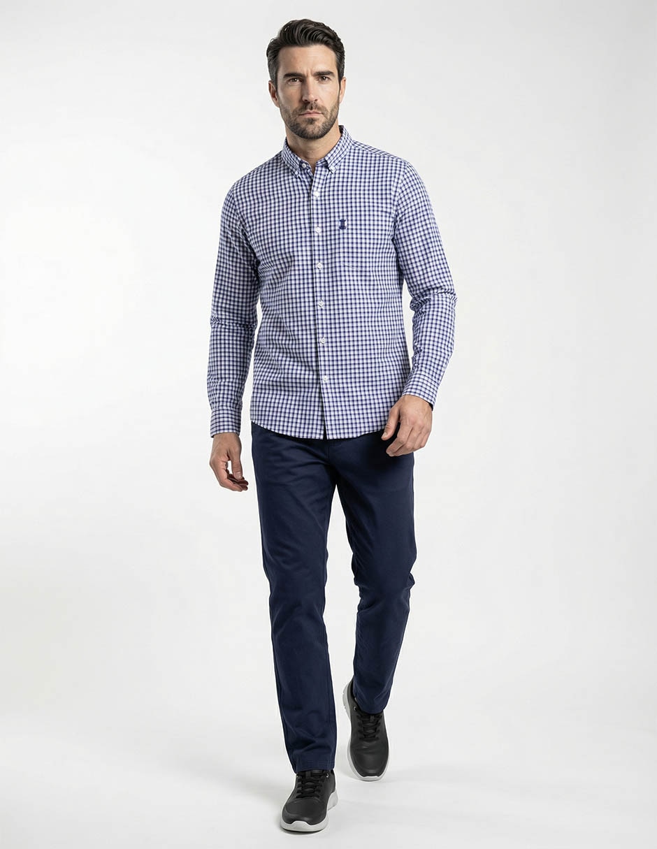Camisa casual de algodón manga larga para hombre 3