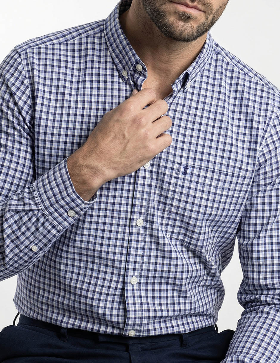 Camisa casual de algodón manga larga para hombre 4