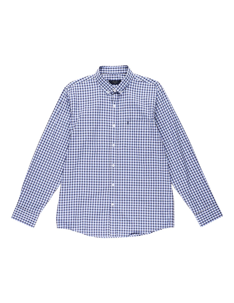 Camisa casual de algodón manga larga para hombre 7