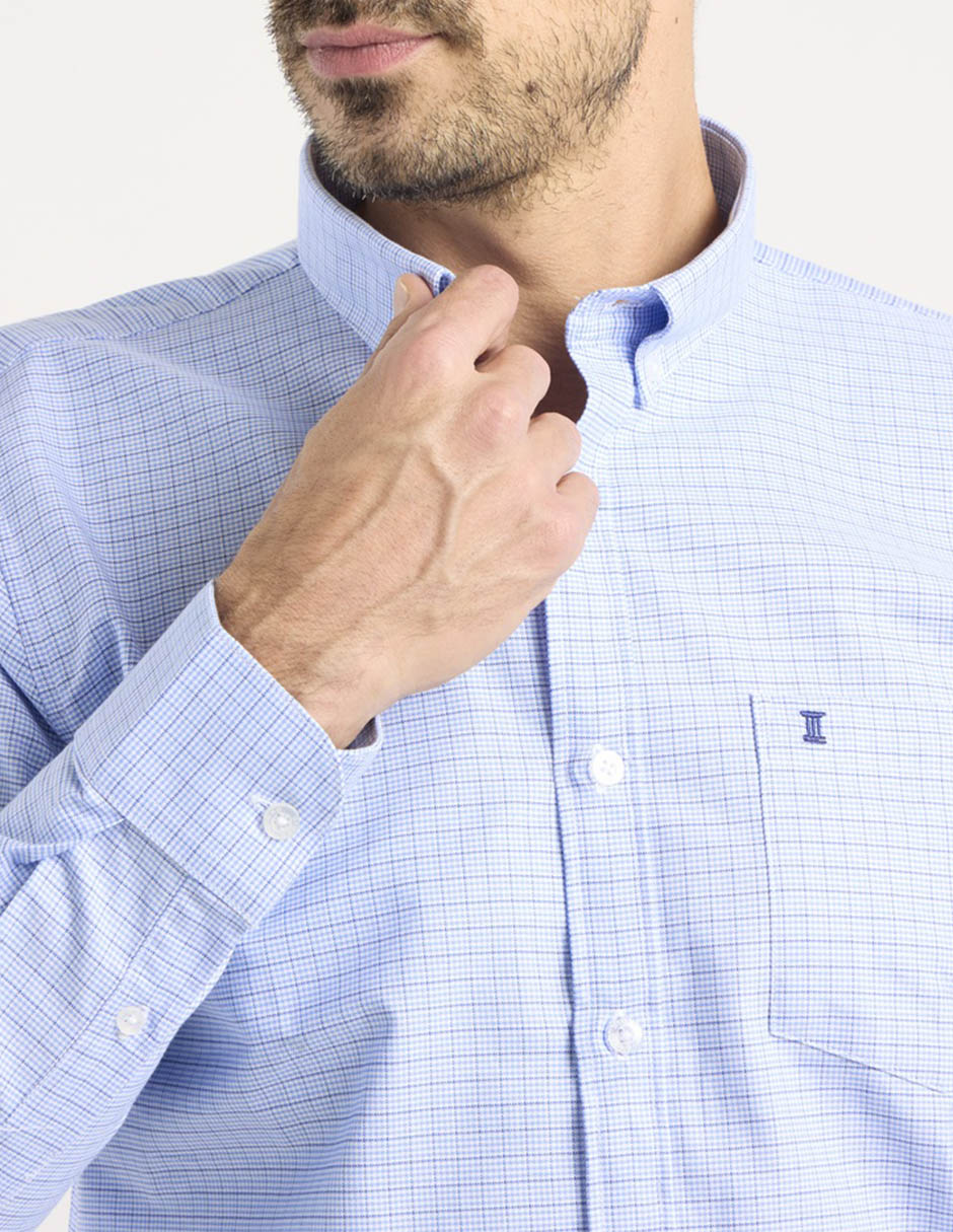 Camisa casual de algodón manga larga para hombre 4