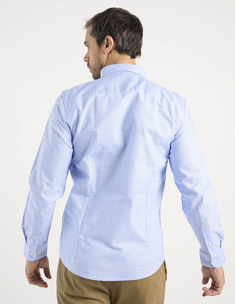 Camisa casual de algodón manga larga para hombre 6