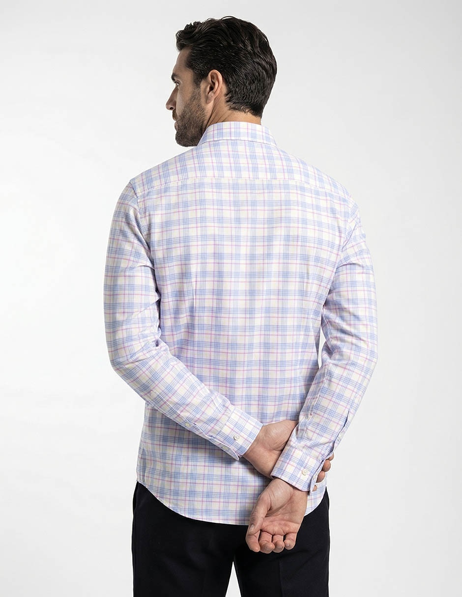 Camisa casual de algodón manga larga para hombre 2
