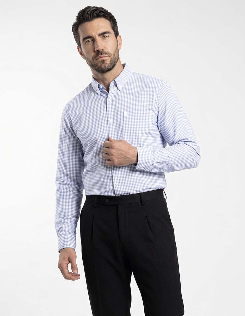 Camisa casual de algodón manga larga para hombre Camisa casual de algodón manga larga para hombre