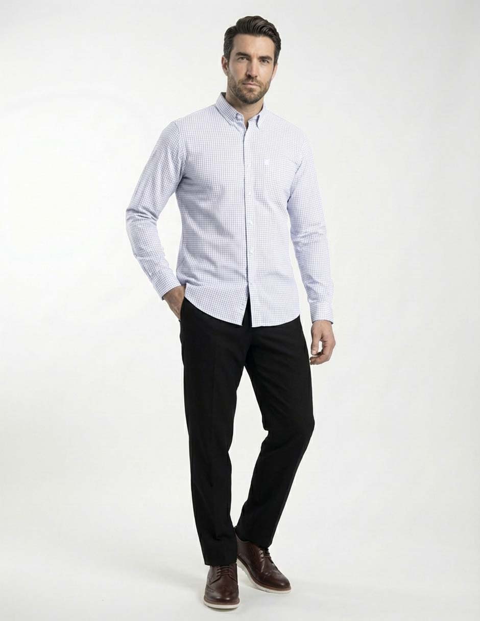 Camisa casual de algodón manga larga para hombre 3