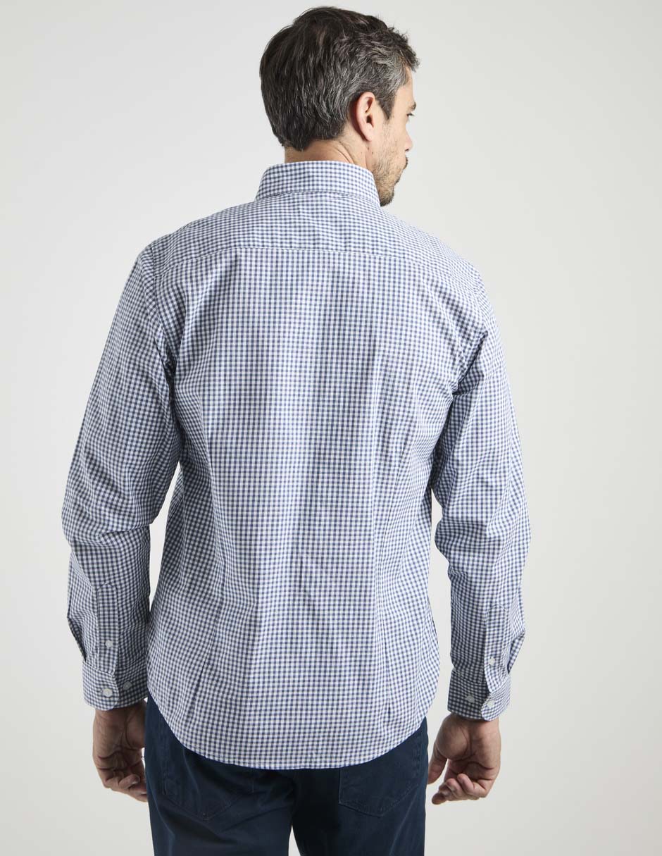 Camisa casual de algodón manga larga para hombre 6