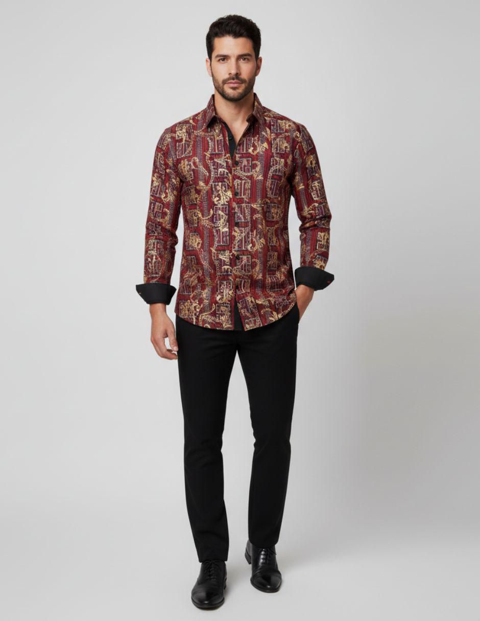 Camisa casual de manga larga para hombre 2