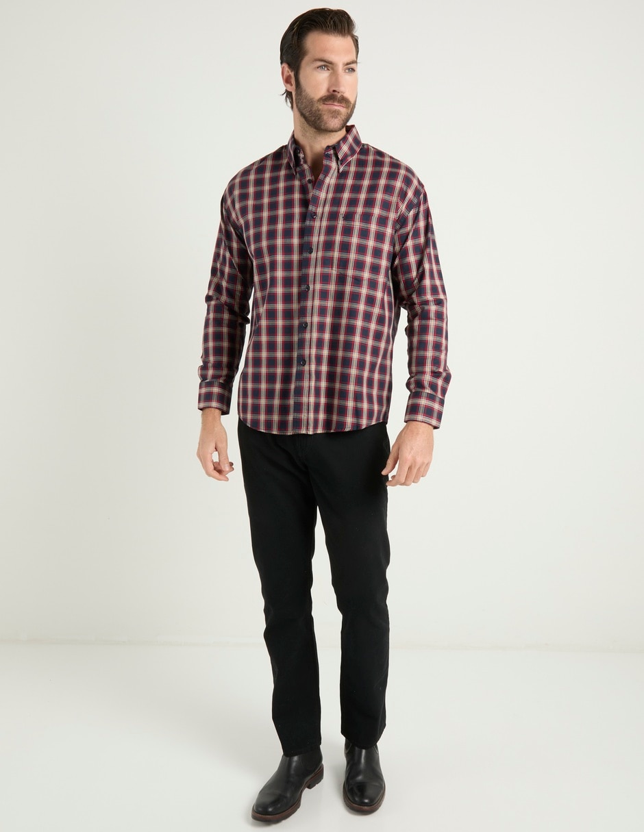 Camisa casual de algodón manga larga para hombre 2
