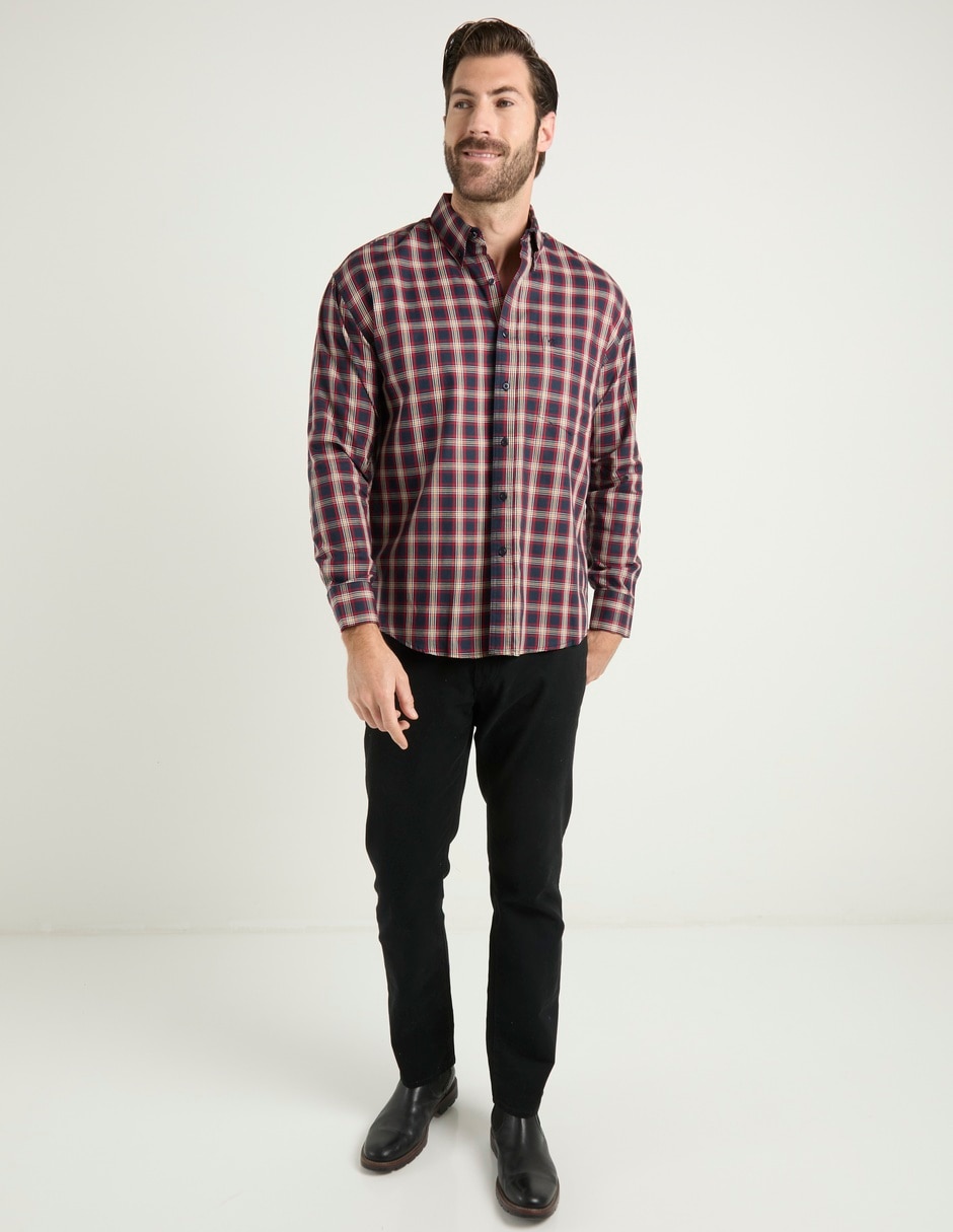Camisa casual de algodón manga larga para hombre 3