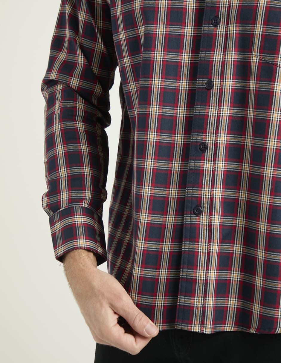 Camisa casual de algodón manga larga para hombre 5