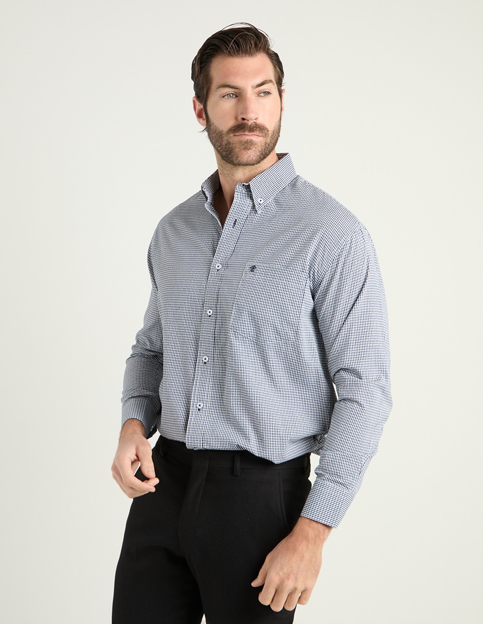 Camisa casual Cavalatty de algodón manga larga para hombre Camisa casual Cavalatty de algodón manga larga para hombre