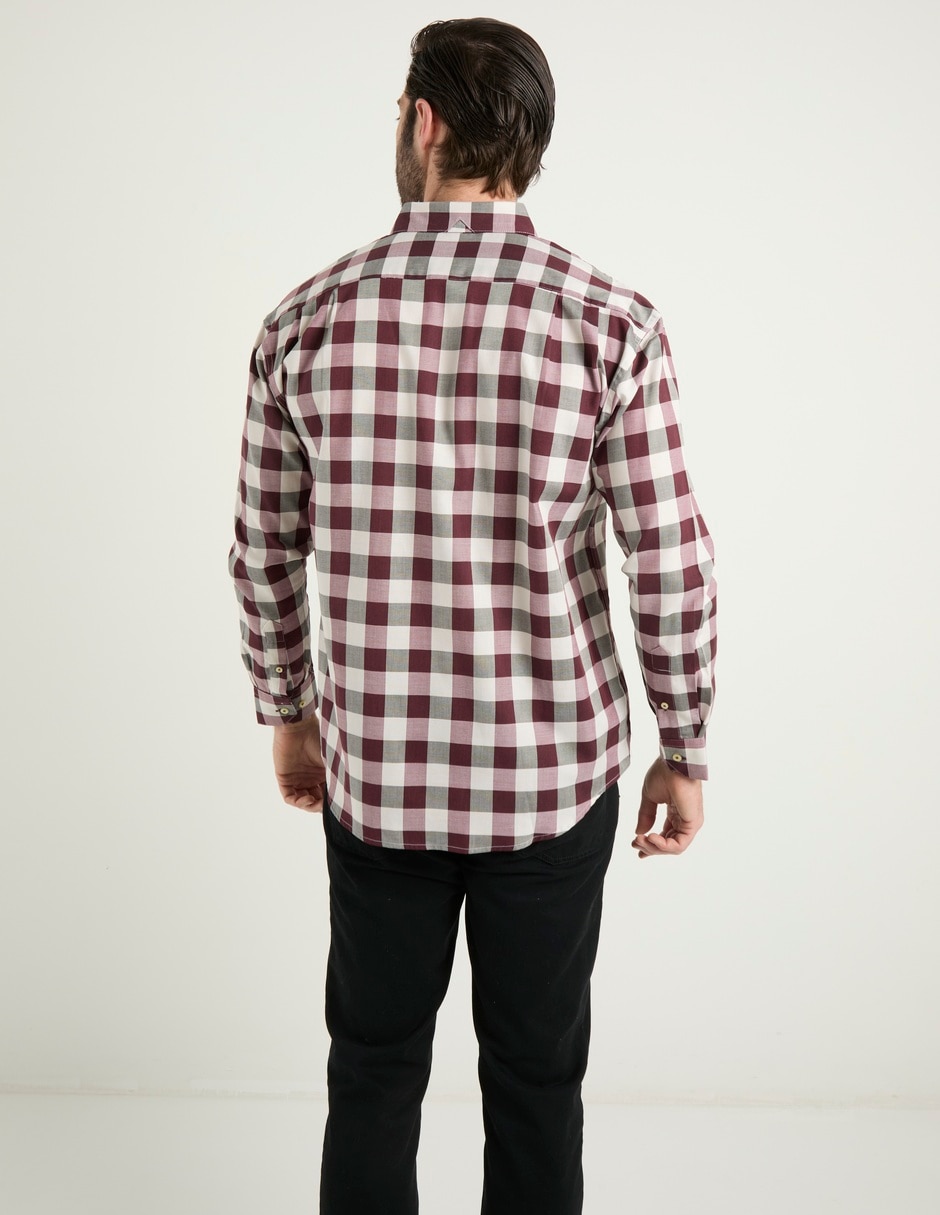 Camisa casual manga larga para hombre 6