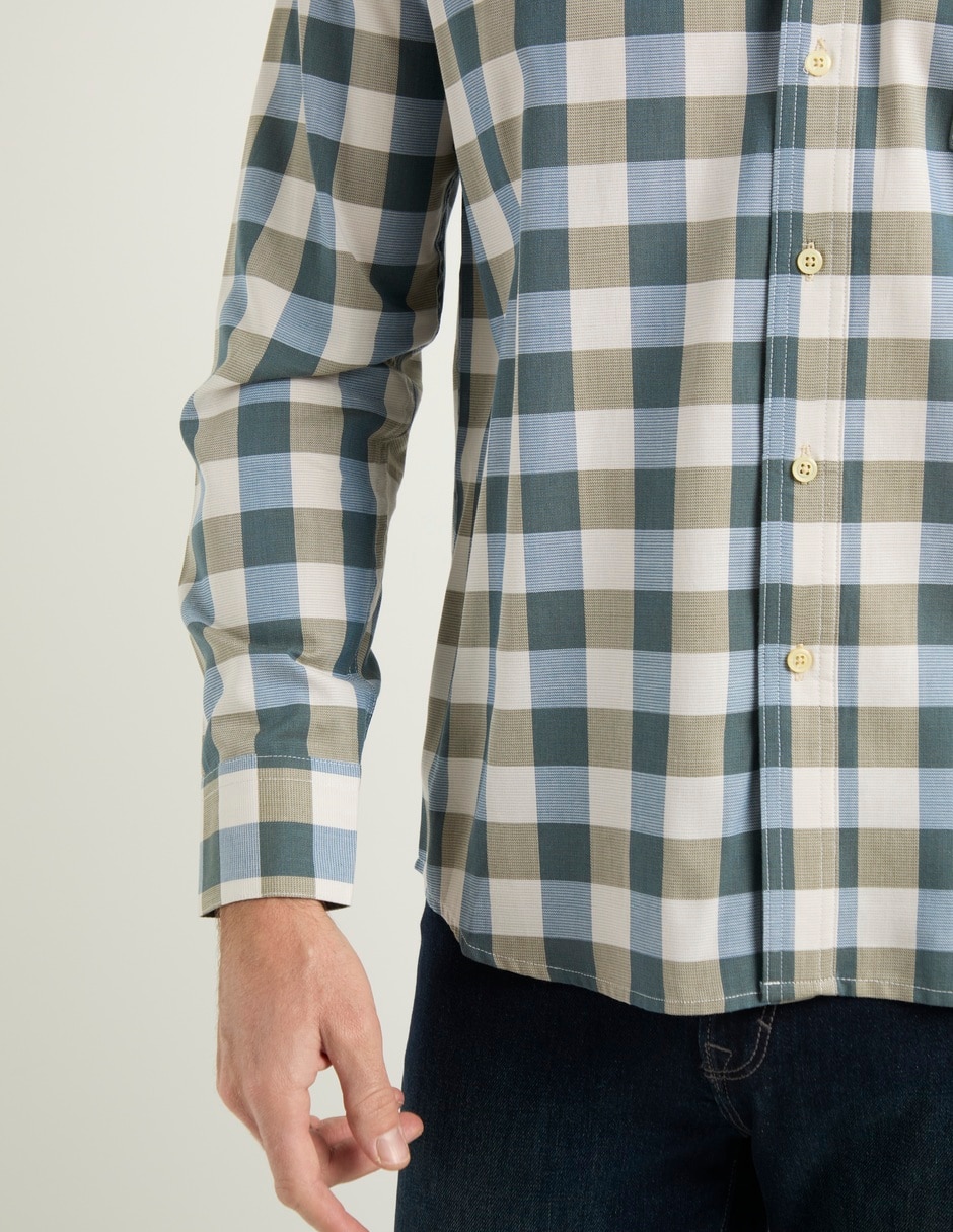 Camisa casual manga larga para hombre 5