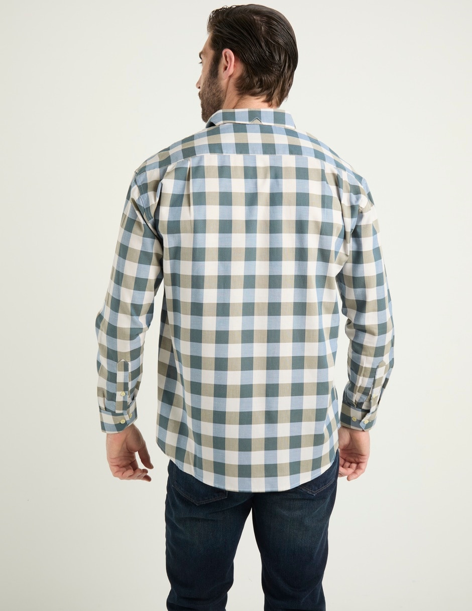 Camisa casual manga larga para hombre 6