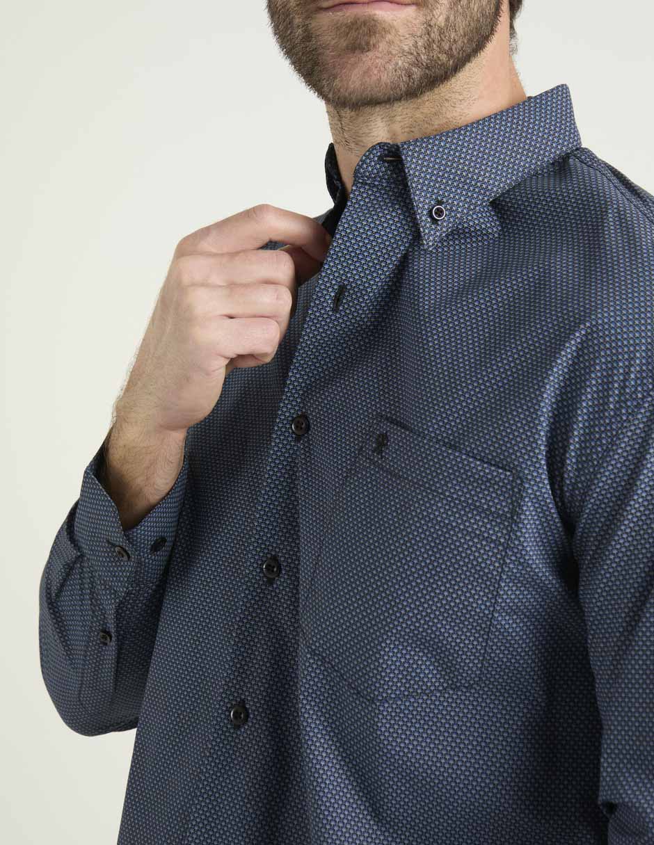 Camisa casual de algodón manga larga para hombre 4
