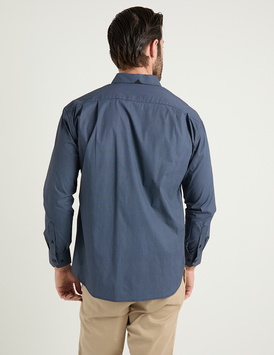 Camisa casual de algodón manga larga para hombre 6