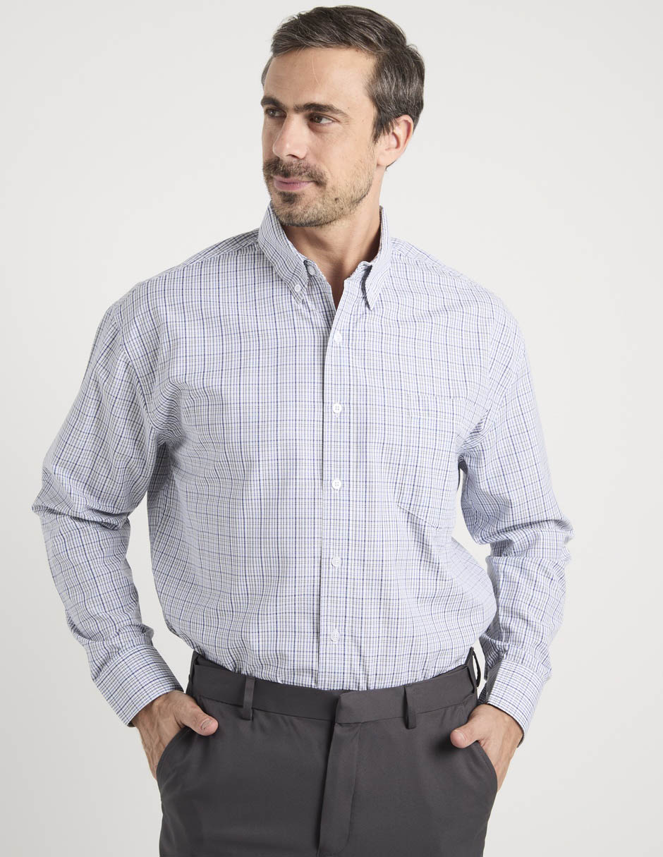 Camisa casual manga larga para hombre