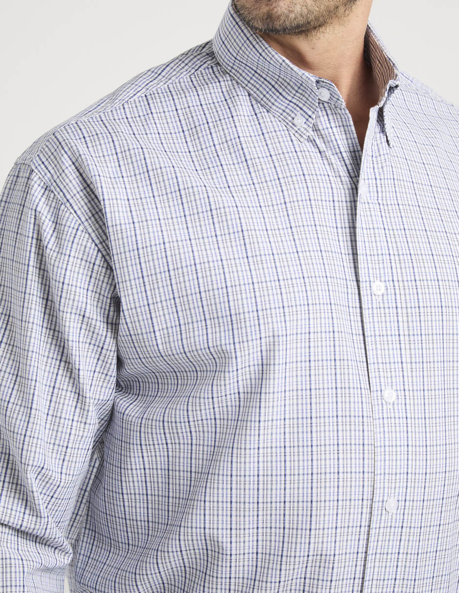 Camisa casual manga larga para hombre 4