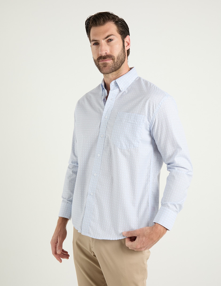 Camisa casual manga larga para hombre
