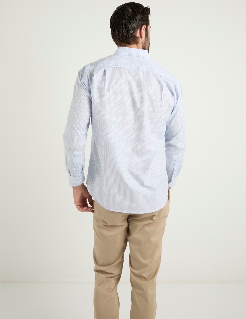 Camisa casual manga larga para hombre 6