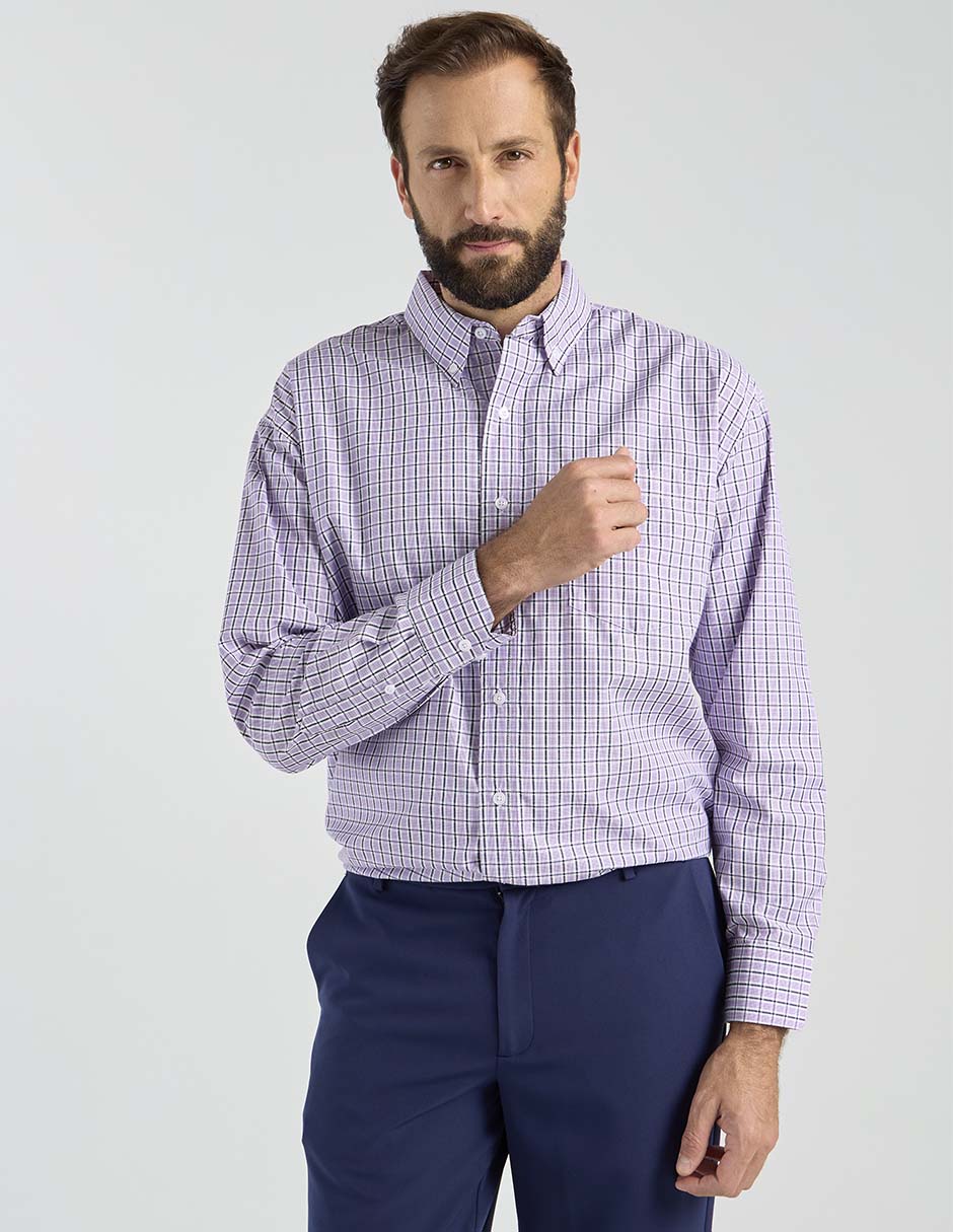 Camisa casual manga larga para hombre 2