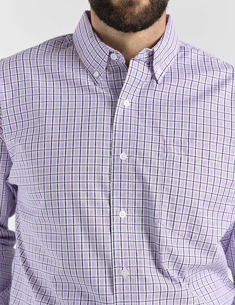 Camisa casual manga larga para hombre 4